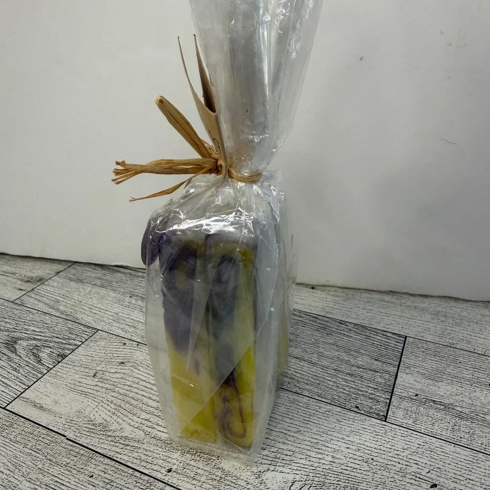Body & Earth Lavender Sleep Potion Handmade Soap 2 Piece Set Purple Yellow 2.6oz